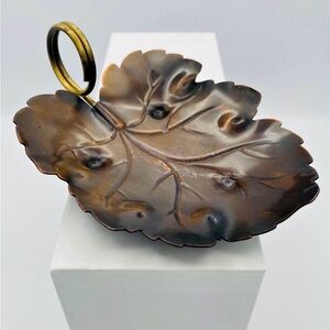 Copper Leaf Trinket Dish by Coppercraft Guild of Canada 🇨🇦 NEW!